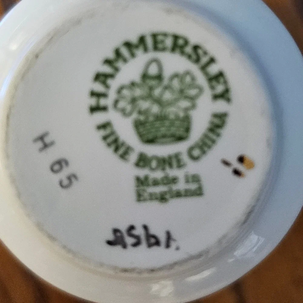 Hammersley Lily of the Valley Bone China Demitasse Cup Gold Trim Made in England